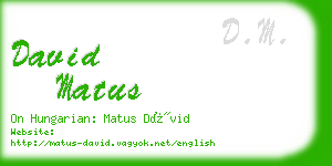 david matus business card